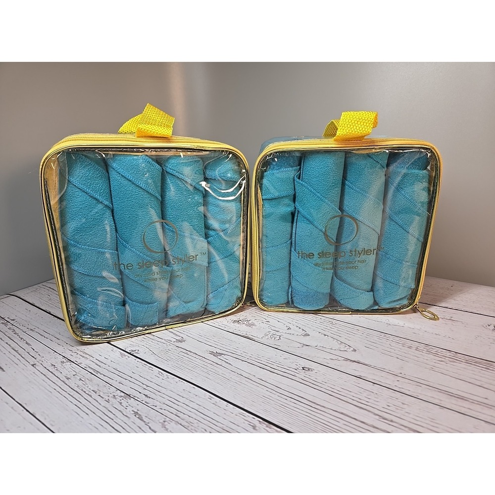 2 Pk Sleep Styler Large Hair Curlers Absorbent Heat Free‎ Rollers Memory Foam